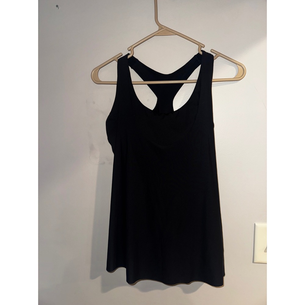 Athleta Ultimate 2-in-1 Support Top D-DD Black Racerback Tank Medium